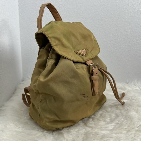 ? Authentic Prada Beige Drawstring Backpack? main image 3